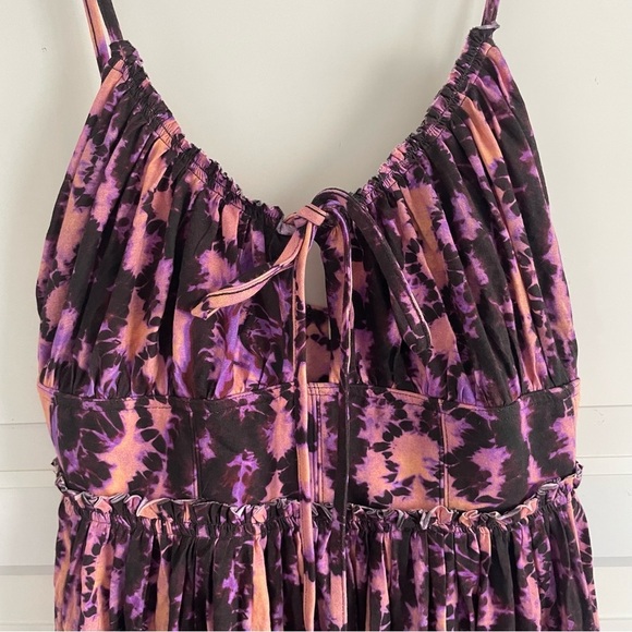 New! ULLA JOHNSON Freya Cutout Tie-Dyed Cotton-Jersey Midi Dress 20765 - Picture 7 of 11